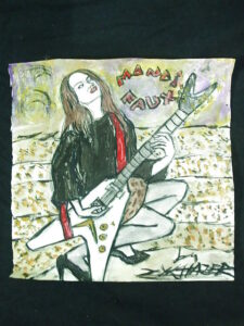 DYKHAZER's 2nd drawing of Mandi Faux playing guitar